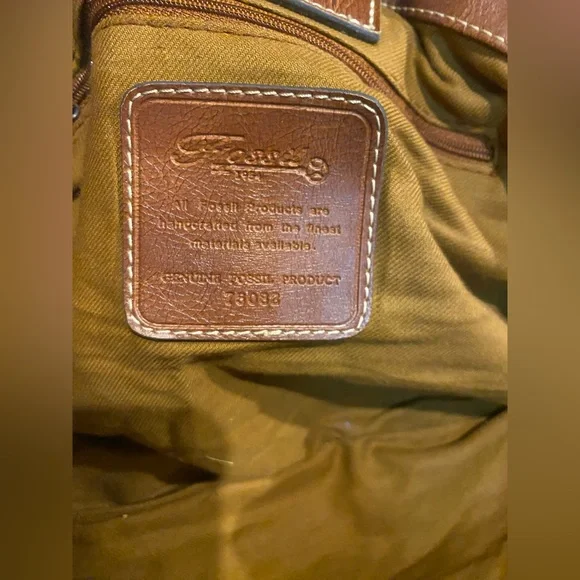 EUC Fossil Striped Shoulder Bag Purse - Picture 5 of 6